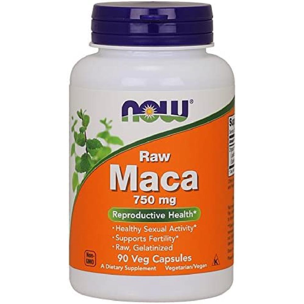 Комплекс витаминов для репродуктивной ситсемы NOW Foods Raw Maca 750 мг, 90 шт