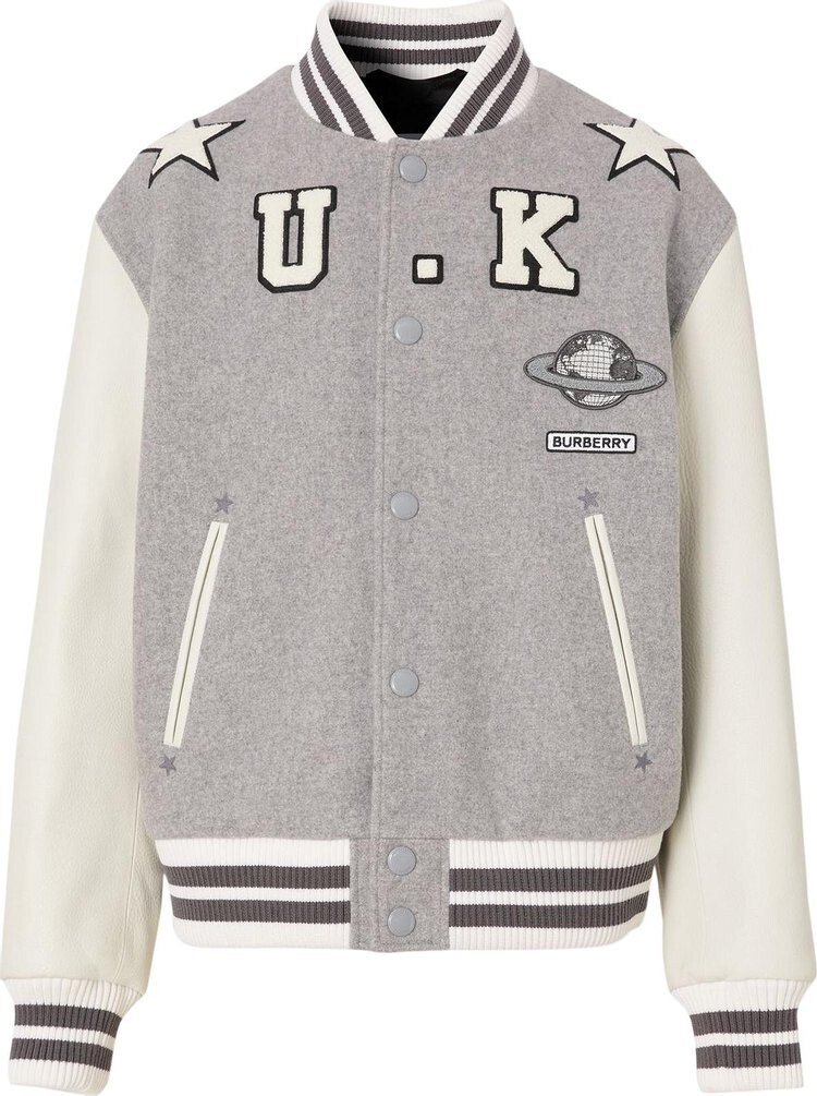 

Куртка Burberry Felton Varsity Jacket 'Ash Grey Melange', серый