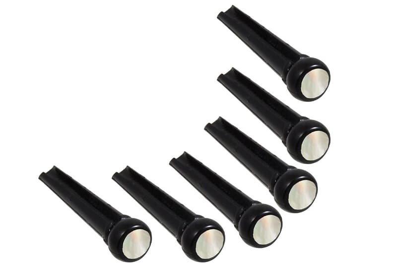 

Черные пластиковые перемычки, 5 мм перламутровые точки Allparts BP-2859-080