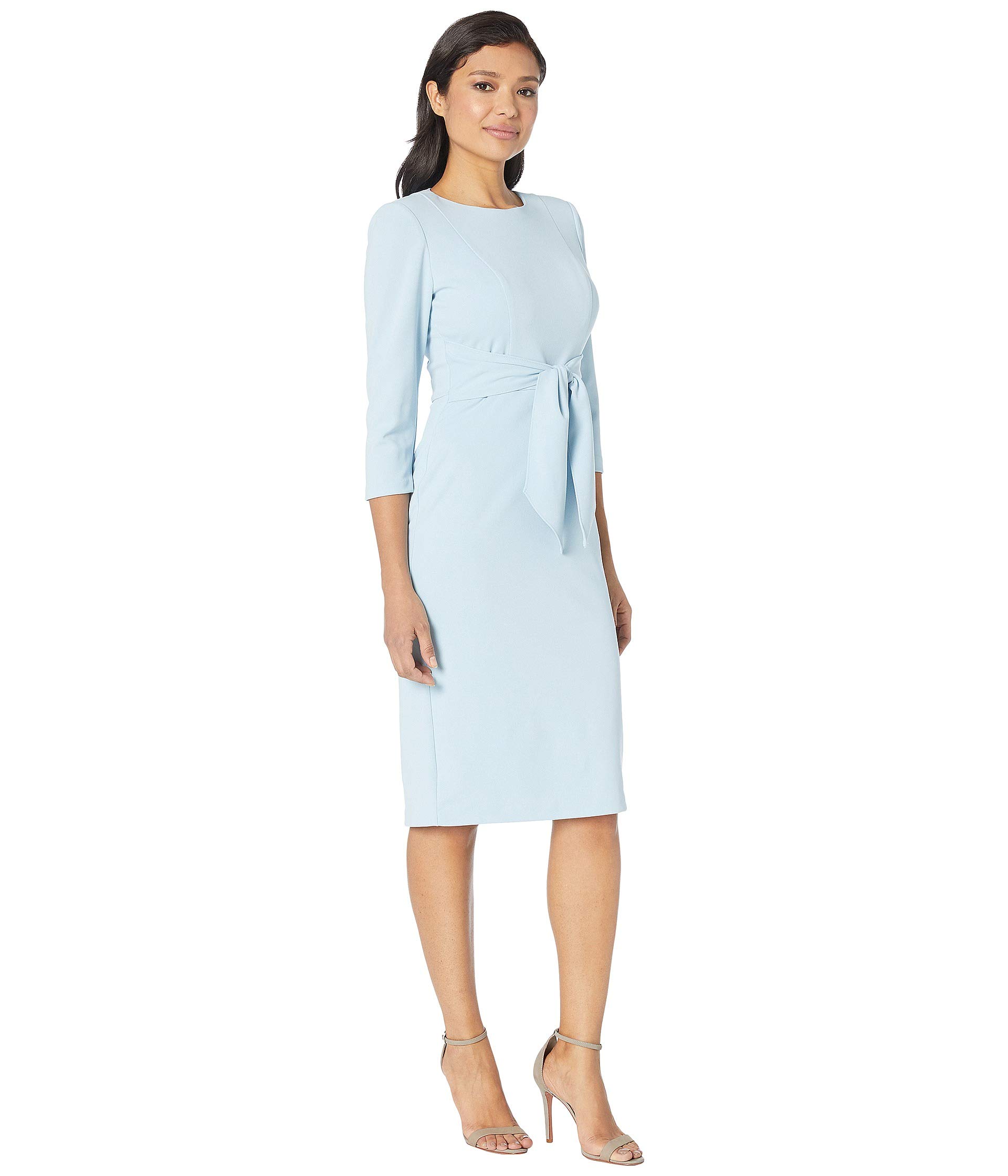 Adrianna Papell Knit Crepe Tie Waist Sheath Dress