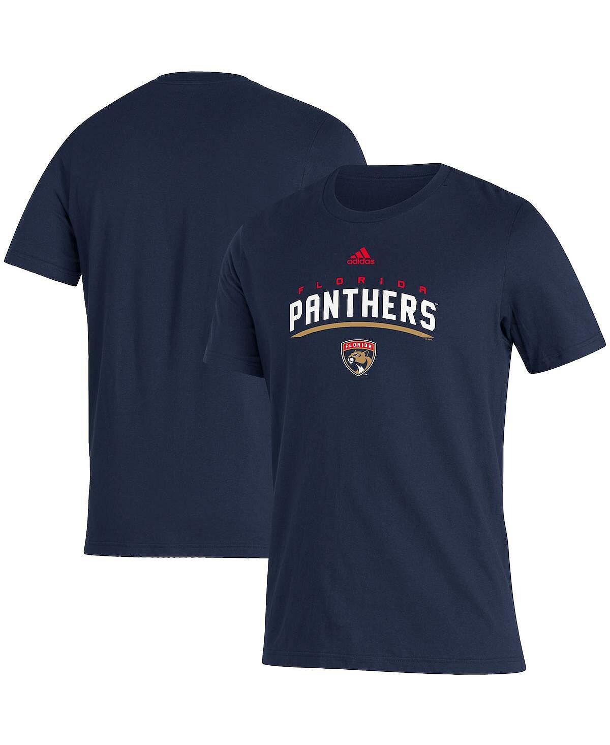 

Мужская темно-синяя футболка florida panthers rangers adidas, синий