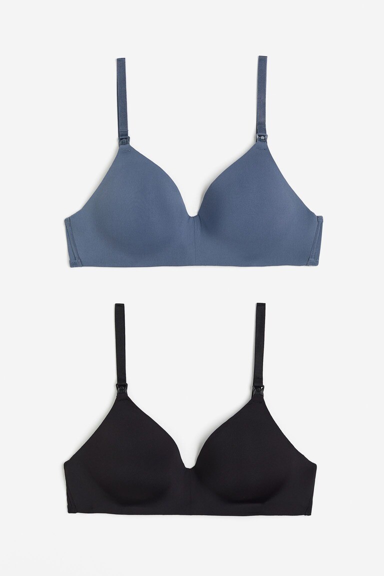 

Бюстгальтер для кормления с мягкой подкладкой H&M 2 шт., синий\черный