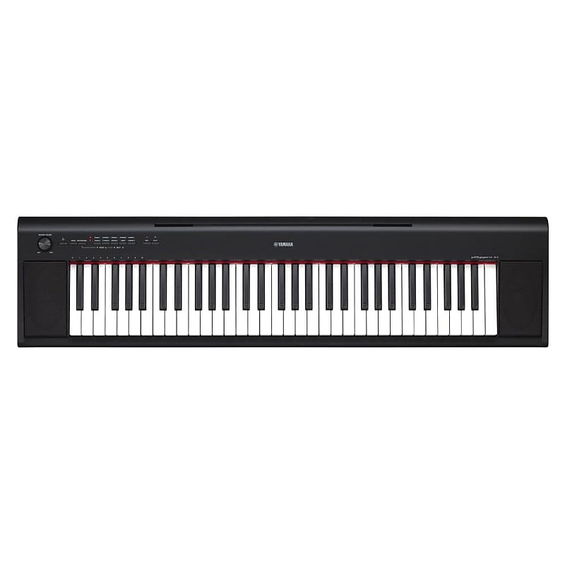 цена Yamaha Piaggero NP-12 61-клавишное цифровое пианино с пюпитром — черное