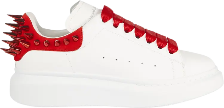 

Кроссовки Alexander McQueen Wmns Oversized Spiked Sneaker White Lust Red, белый