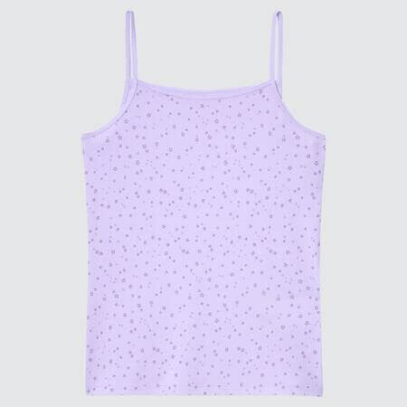 

Топ для девочек Uniqlo Airism Cotton Blend Printed, сиреневый