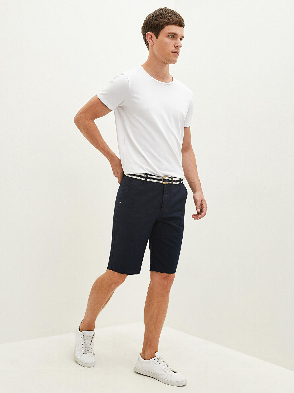 

Мужские шорты Slim Fit с поясом LCW Casual