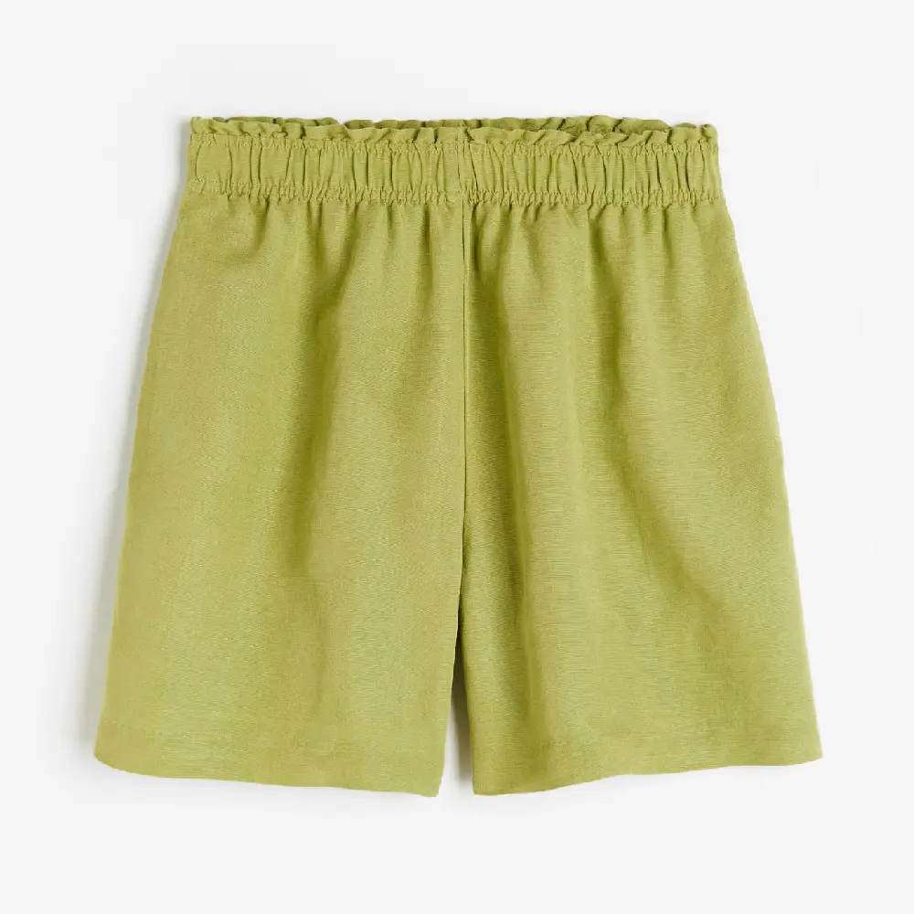 

Шорты H&M Linen-blend Pull-on, зеленый