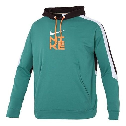 

Худи Men's Nike Logo Printing Colorblock, зеленый/черный/белый