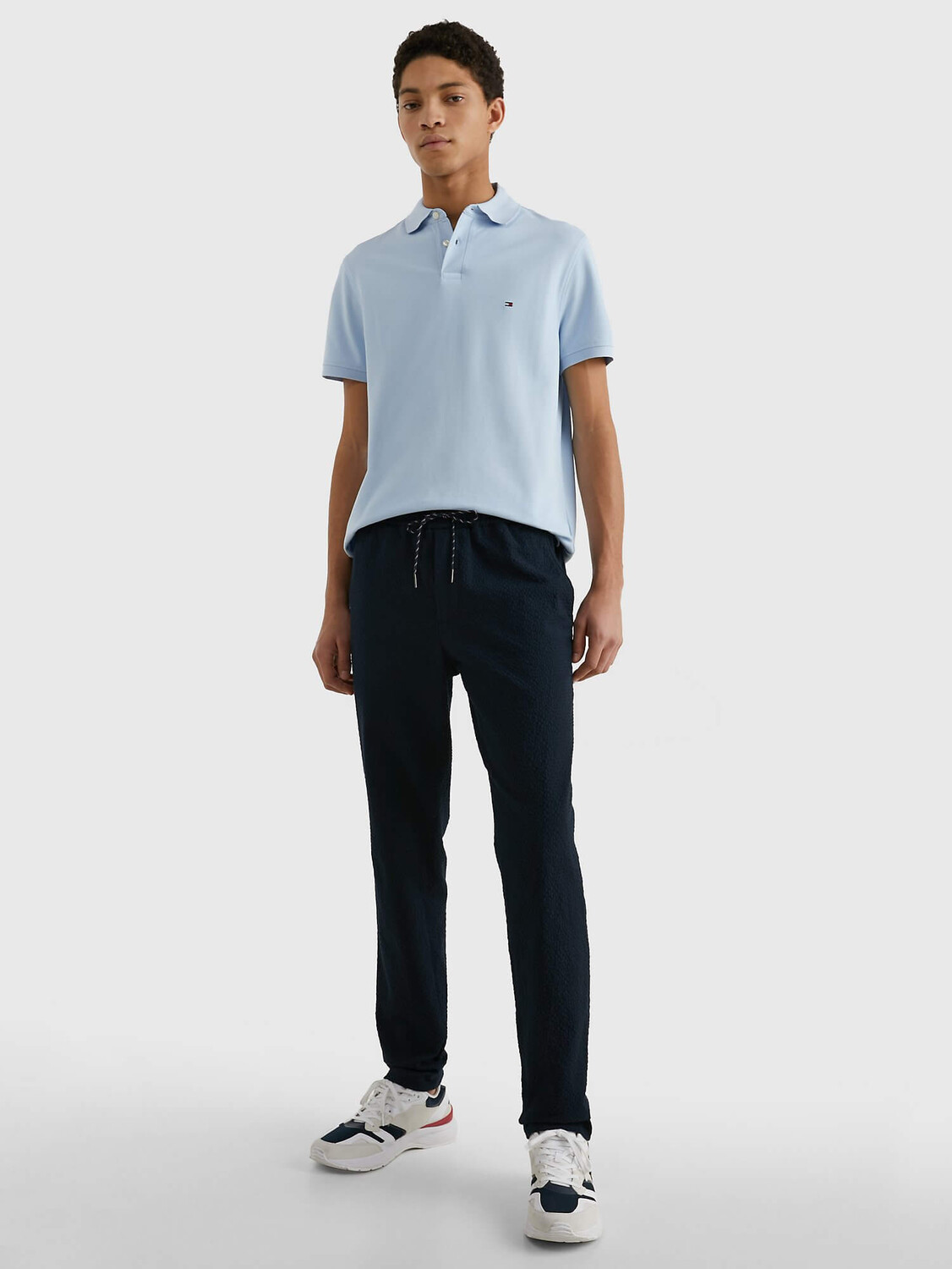 

Футболка-поло Tommy Hilfiger Regular Fit 1985, светло-голубой