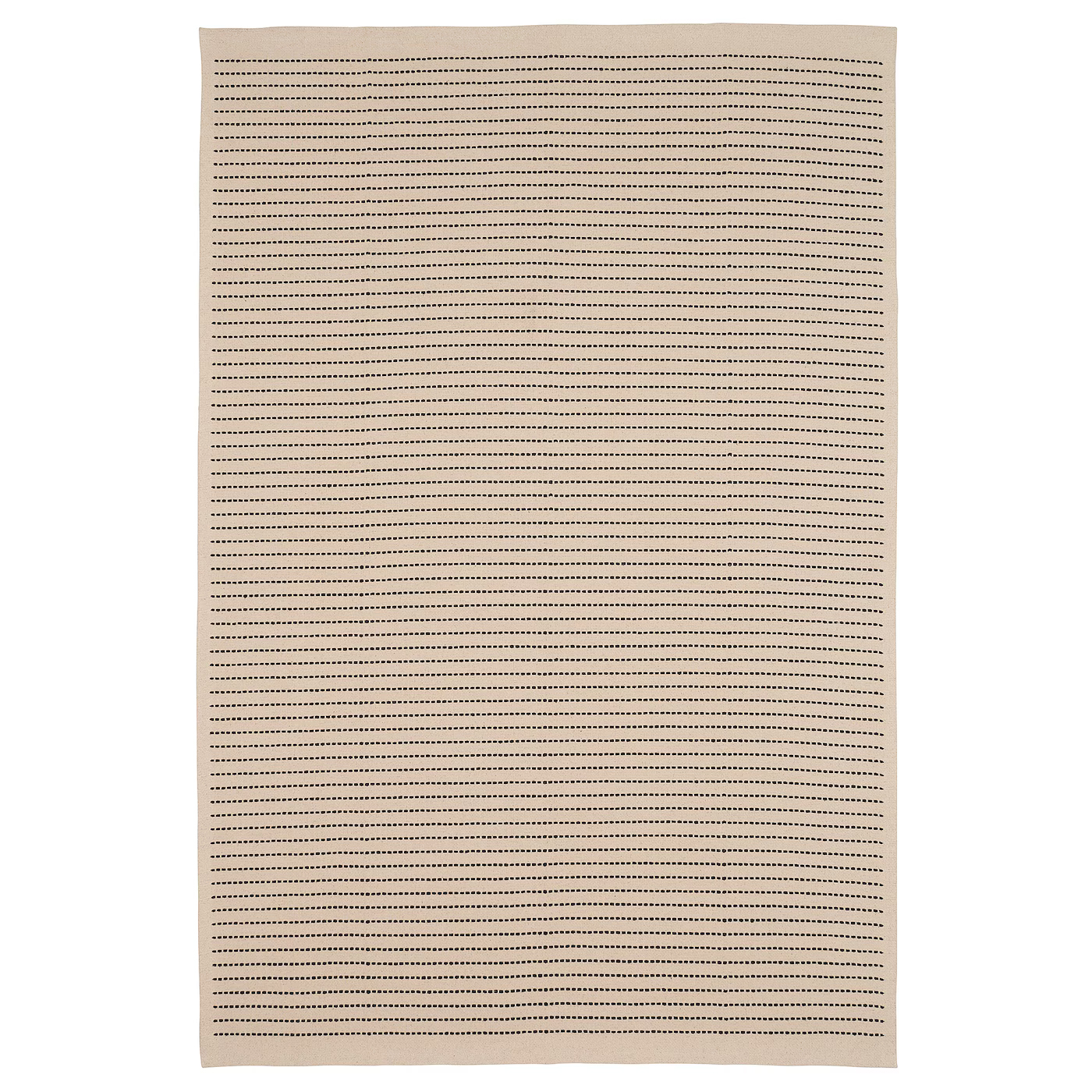 Ковер безворсовый Ikea Starreklinte, 185х280 см, натуральный/черный ковер тканый ikea starreklinte 80х150 см натуральный черный