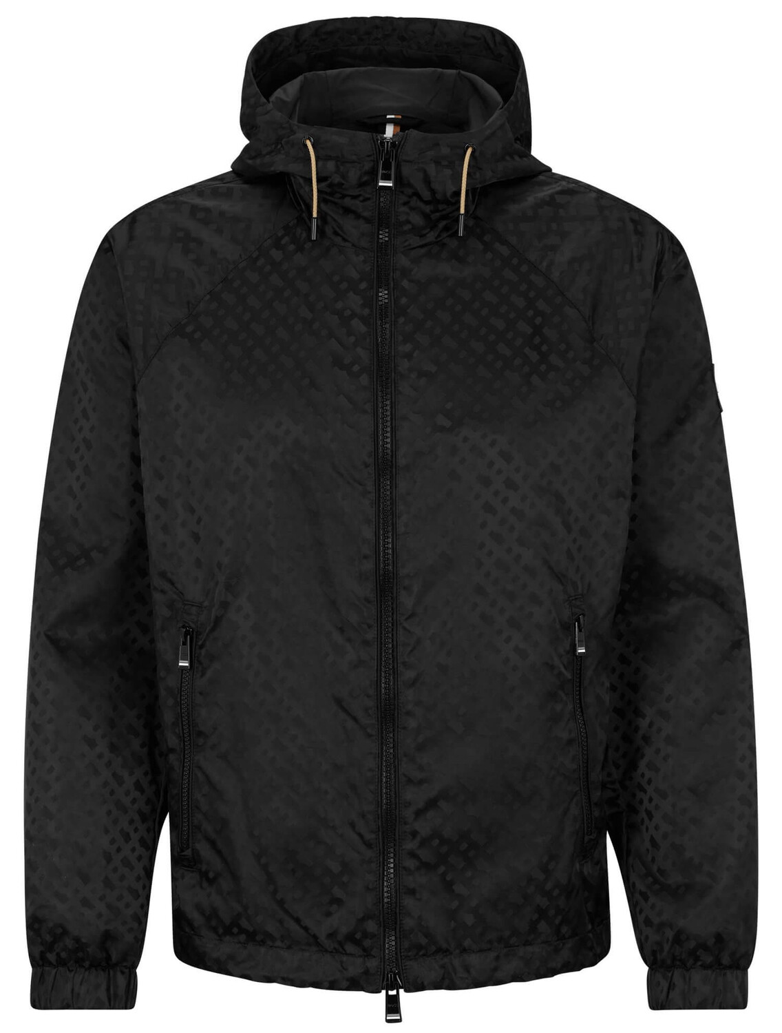 

Водоотталкивающая куртка с капюшоном BOSS Monogram Jacquard, черный