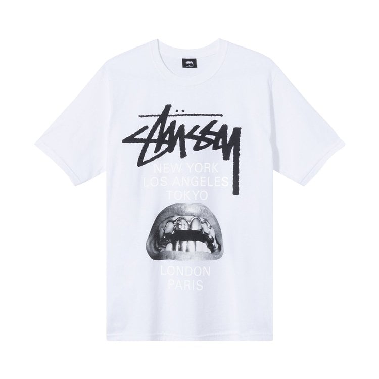 

Футболка Stussy x Rick Owens World Tour Collection T-Shirt 'White', белый