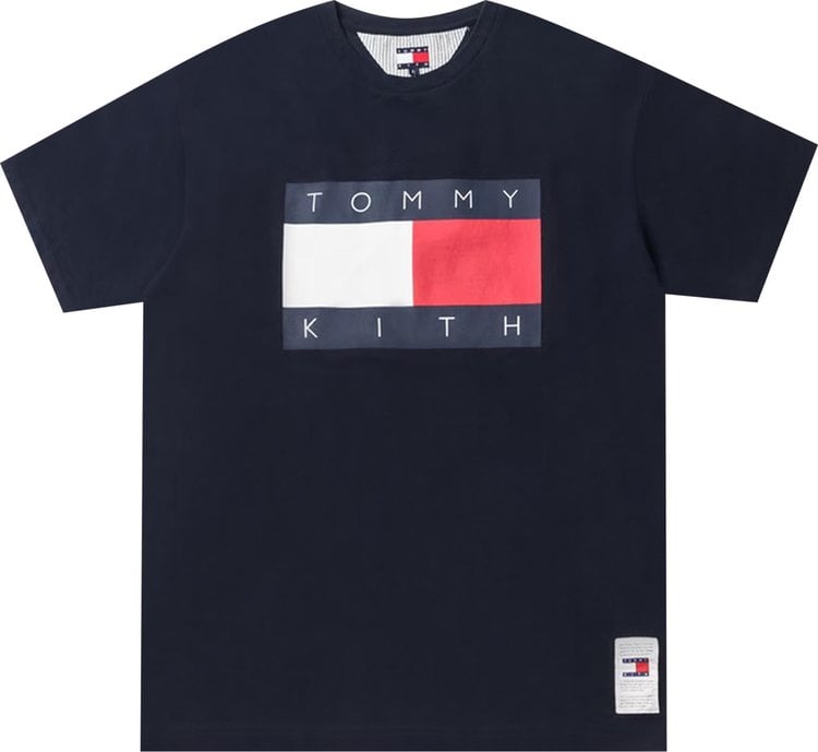 Футболка Kith For Tommy Hilfiger Flag Tee 'Night Sky', синий - фото