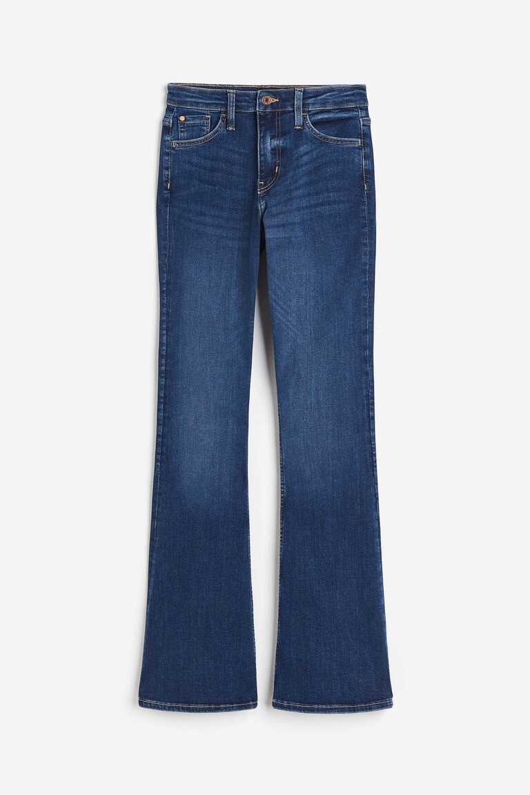 

Расклешенные сверхвысокие джинсы H&M, темно-синий