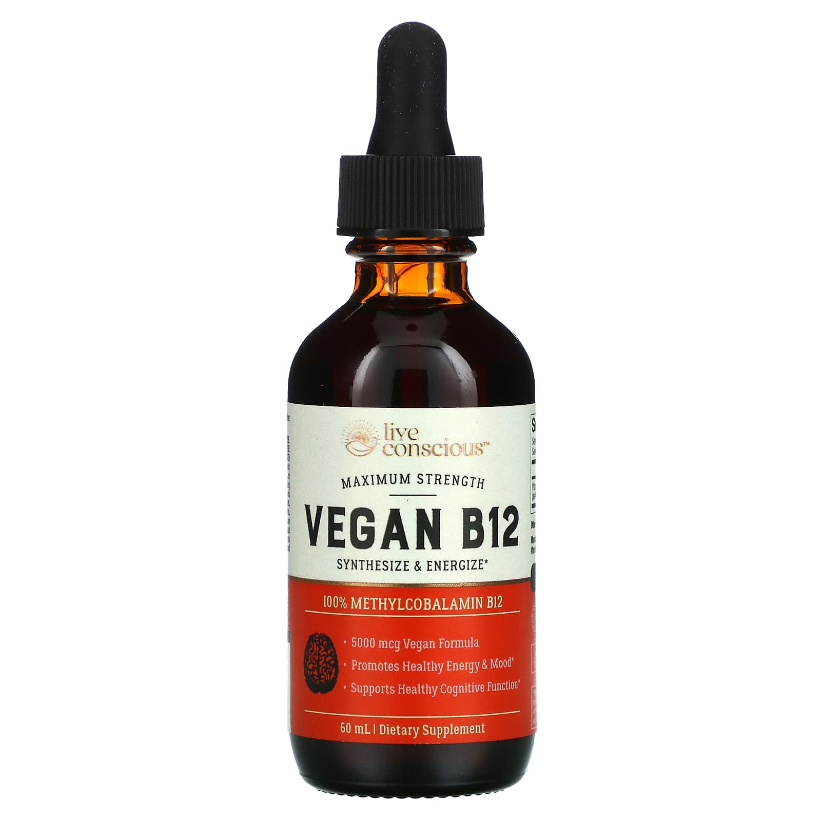 Веганский Витамин B12 Live Conscious, 60 мл