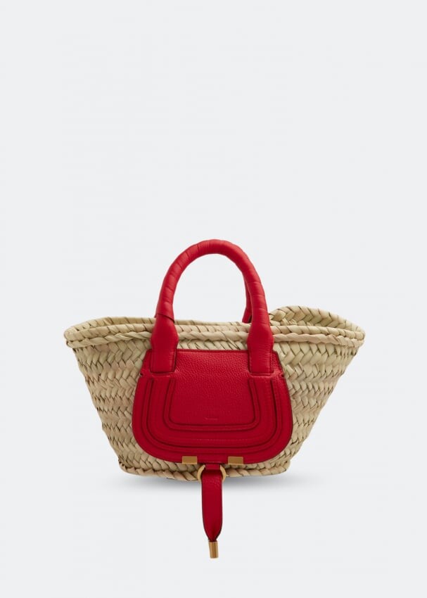 

Сумка CHLOÉ Mini Marcie basket bag, красный