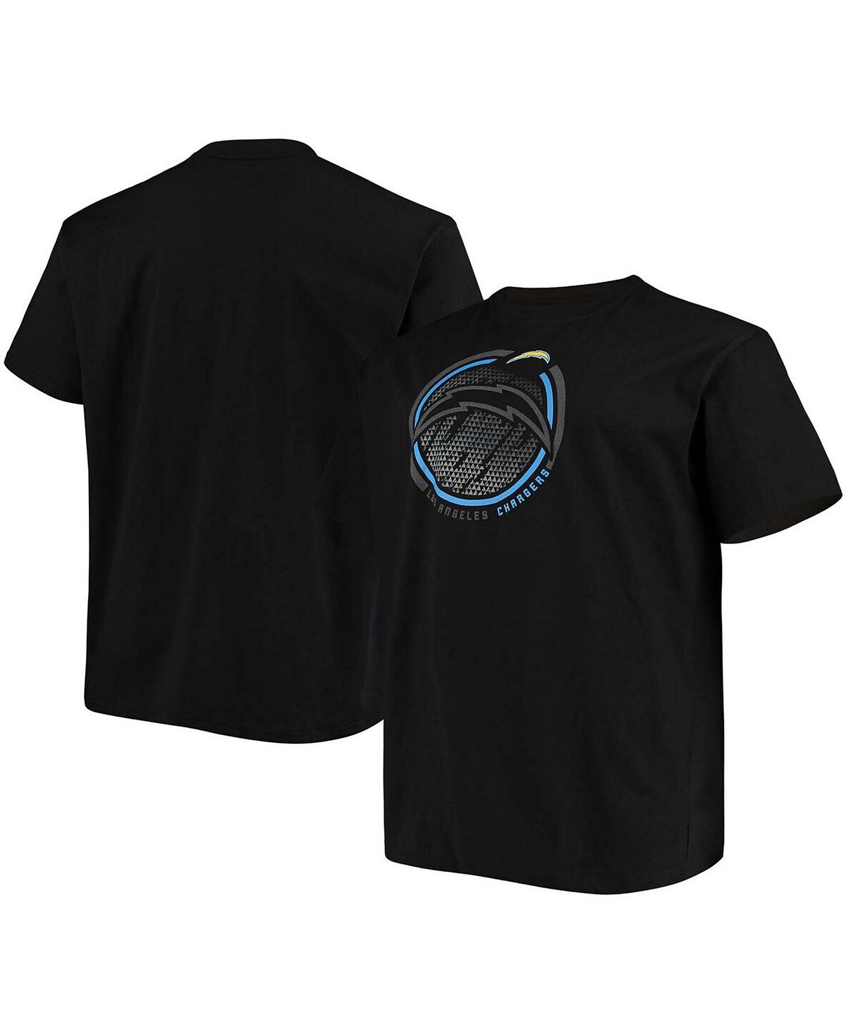

Мужская футболка big and tall black los angeles chargers color pop Fanatics, черный