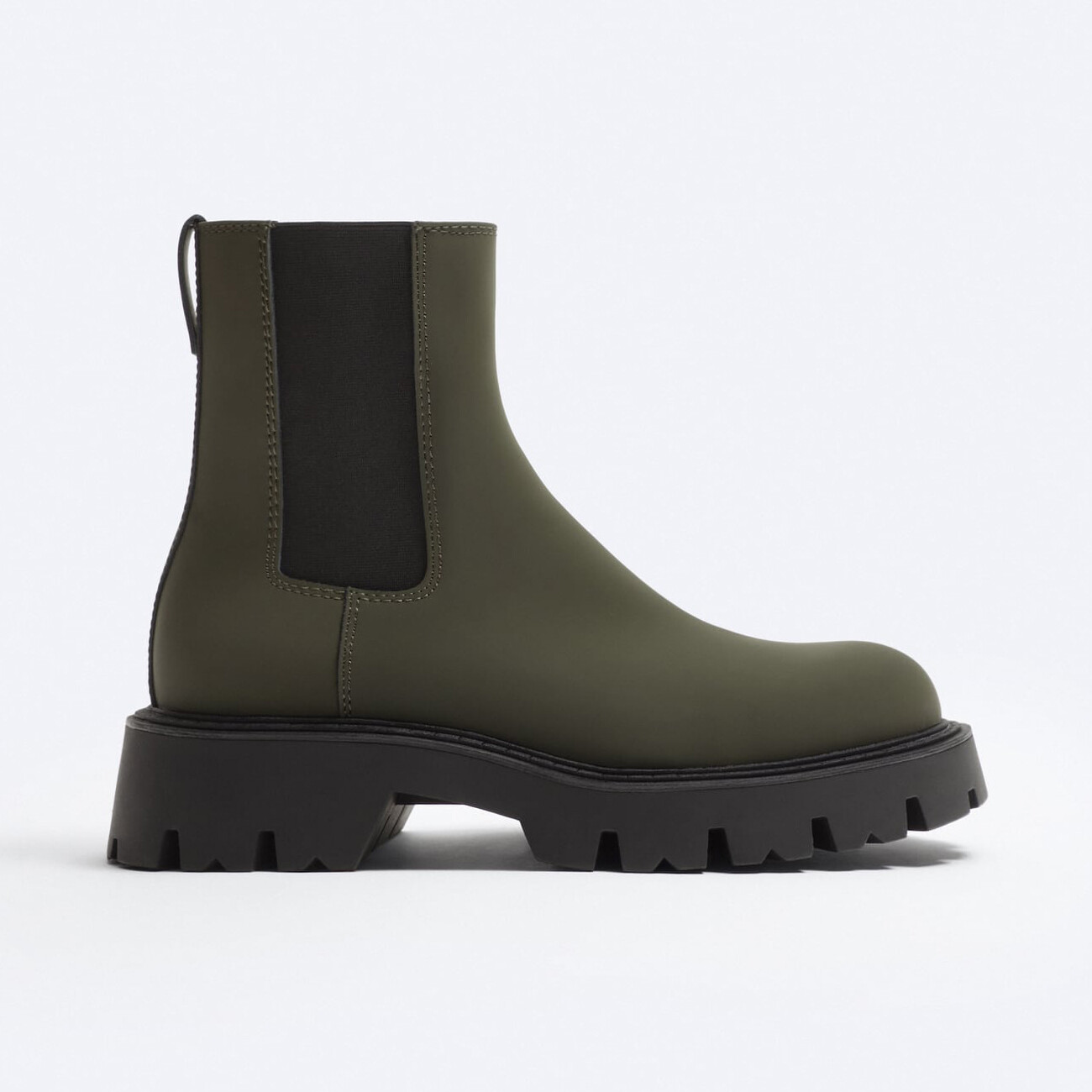 

Мужские ботинки Zara Chelsea with Chunky Track Soles, зеленый