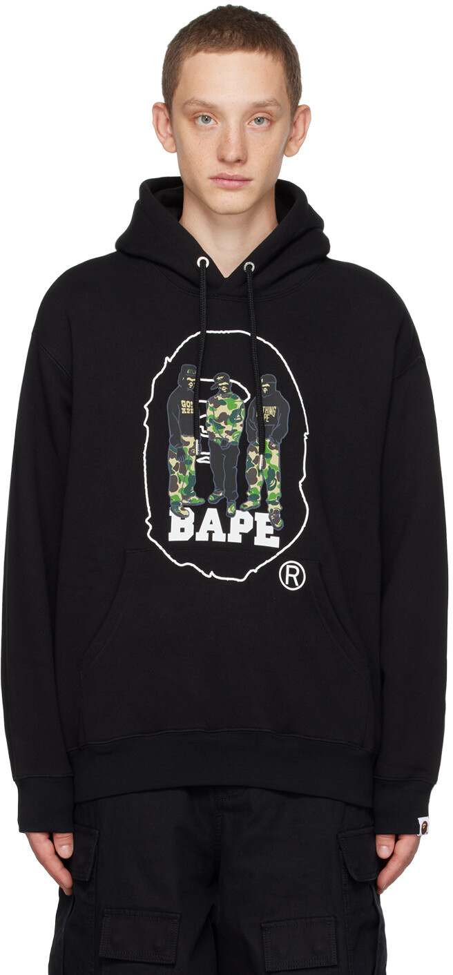 

BAPE Черная спортивная толстовка с графическим рисунком, Черный