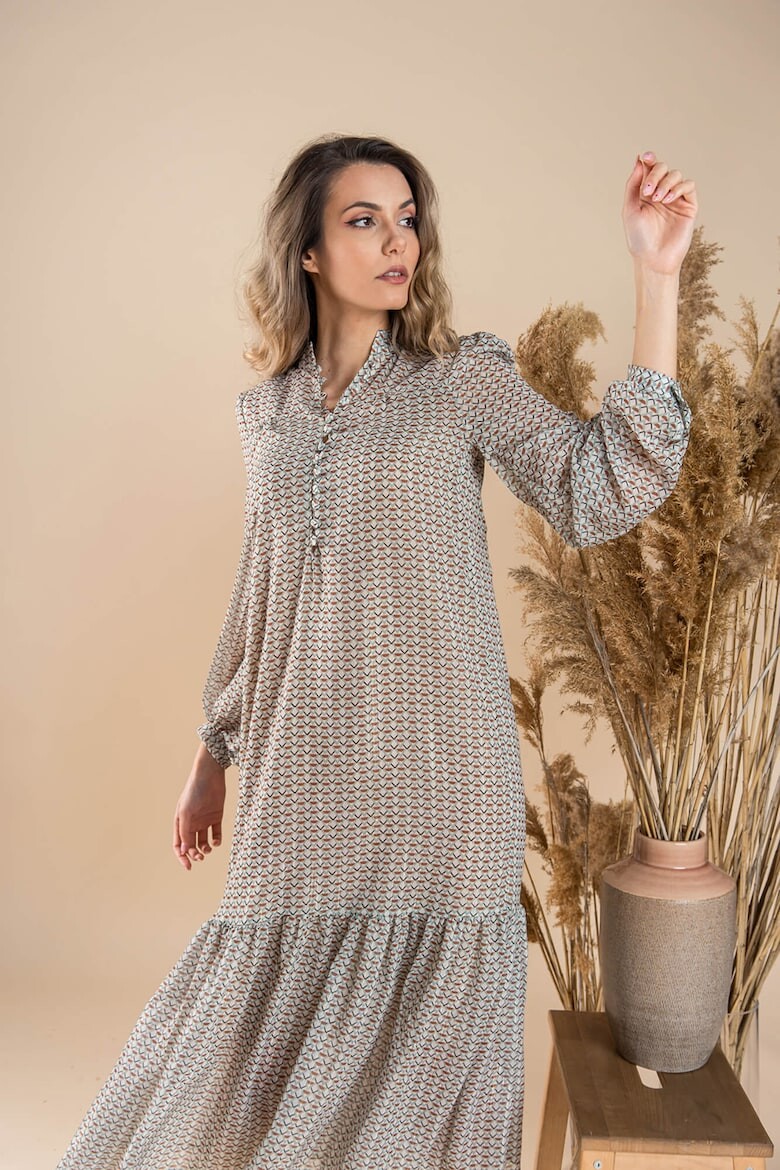 

Платье Melissa с узором и рюшами Resense, серый