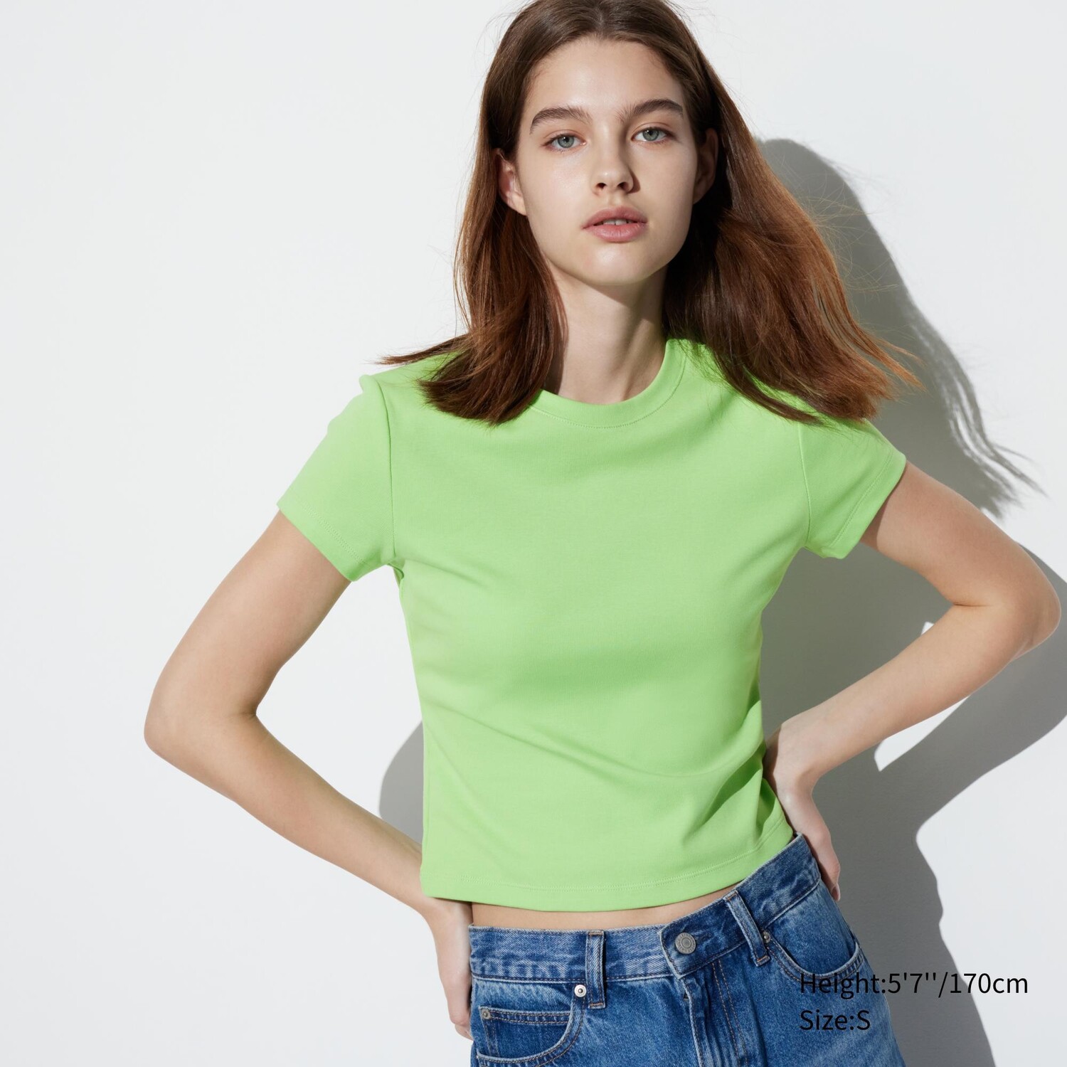 

Футболка-мини Uniqlo с короткими рукавами, зеленый