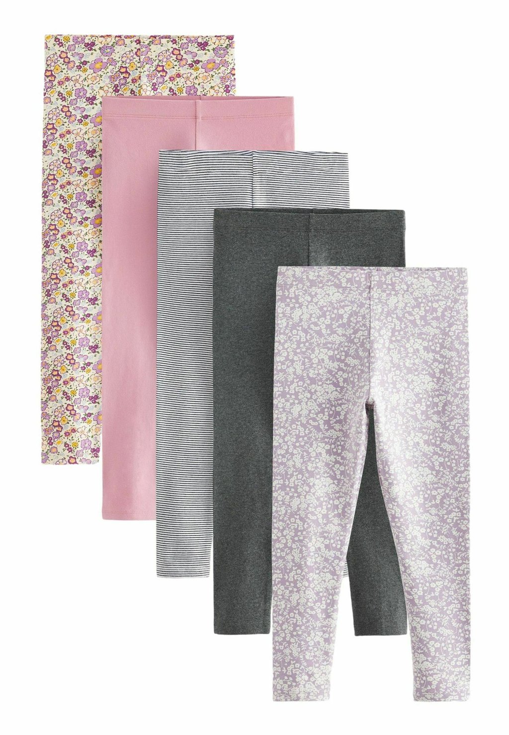 Леггинсы 5 Pack Next, цвет pink charcoal grey floral print