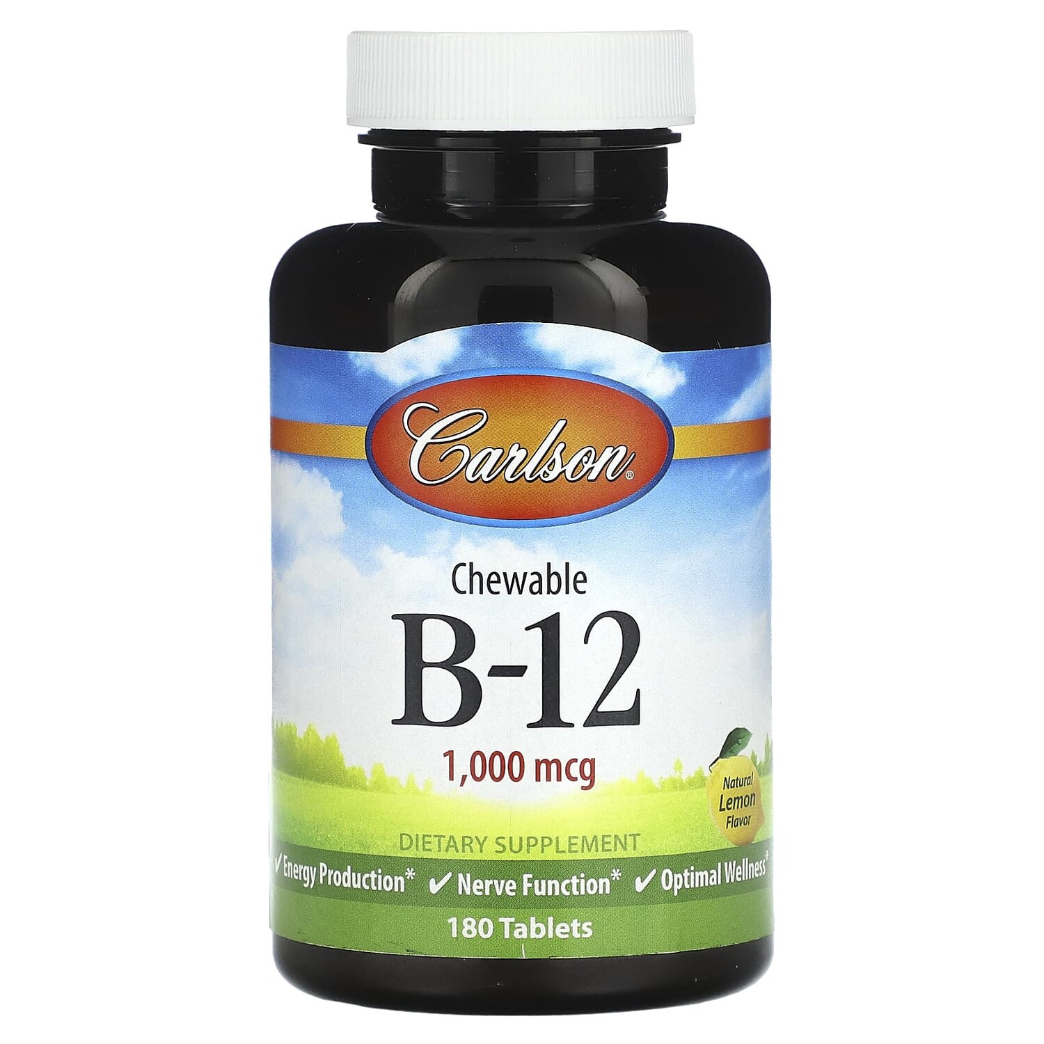 

B-12, 1000 мкг, 180 таблеток, Carlson