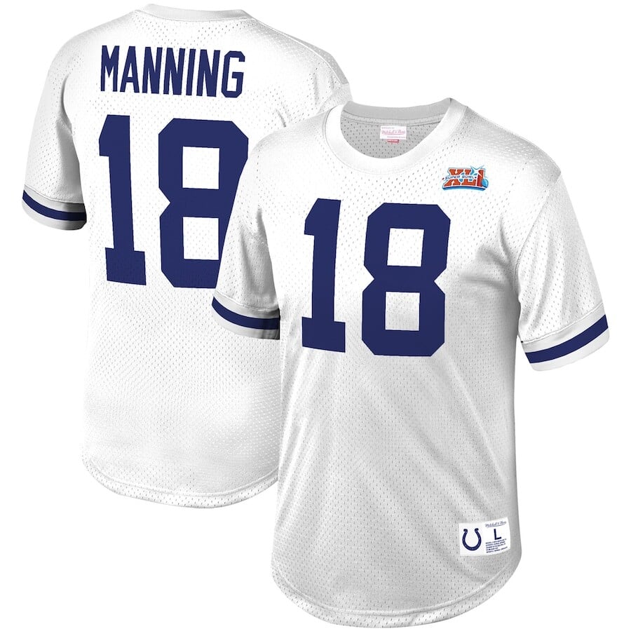 

Футболка с именем и номером Mitchell & Ness Indianapolis Colts, белый