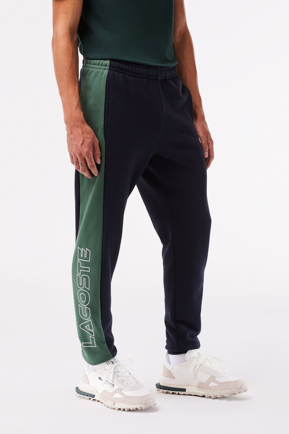 

Синие мужские спортивные штаны в стиле колор-блок Lacoste, синий
