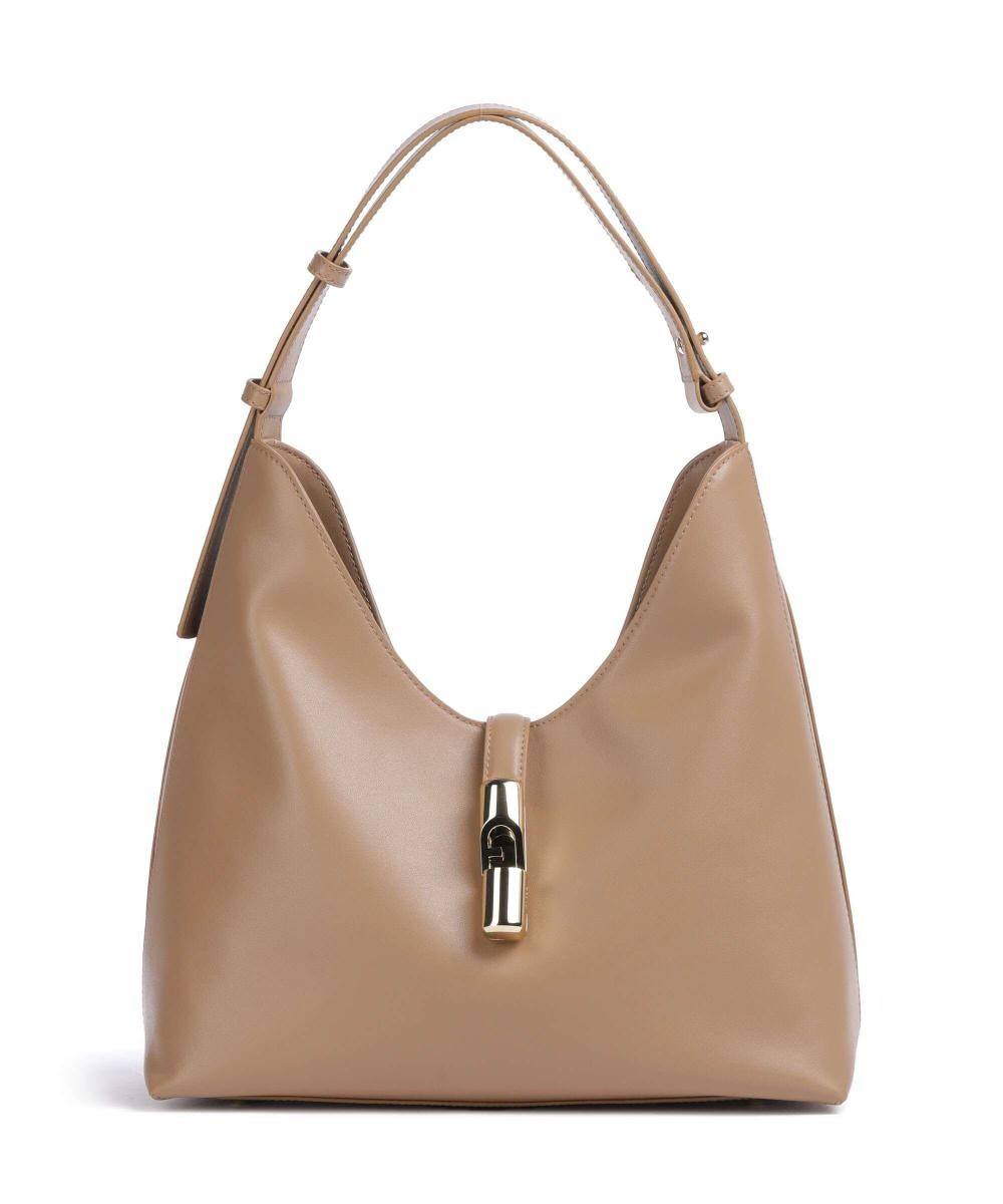 

Сумка-Ведро goccia m из мелкозернистой телячьей кожи. Furla, коричневый