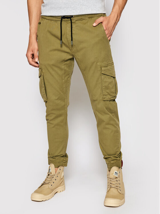 

Джоггеры зауженного кроя Alpha Industries, зеленый