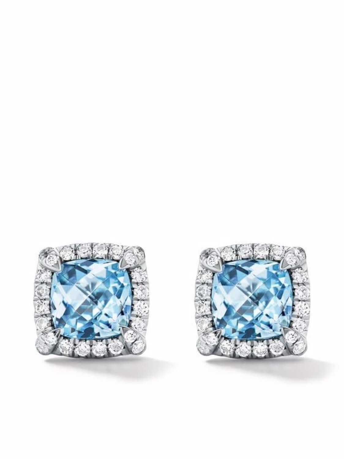 

Серебряные серьги Petite Chatelaine с топазами и бриллиантами David Yurman, серебряный