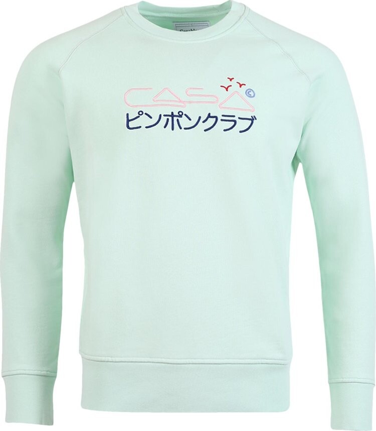 

Толстовка Casablanca Embroidered Raglan Sweatshirt 'Mint', зеленый