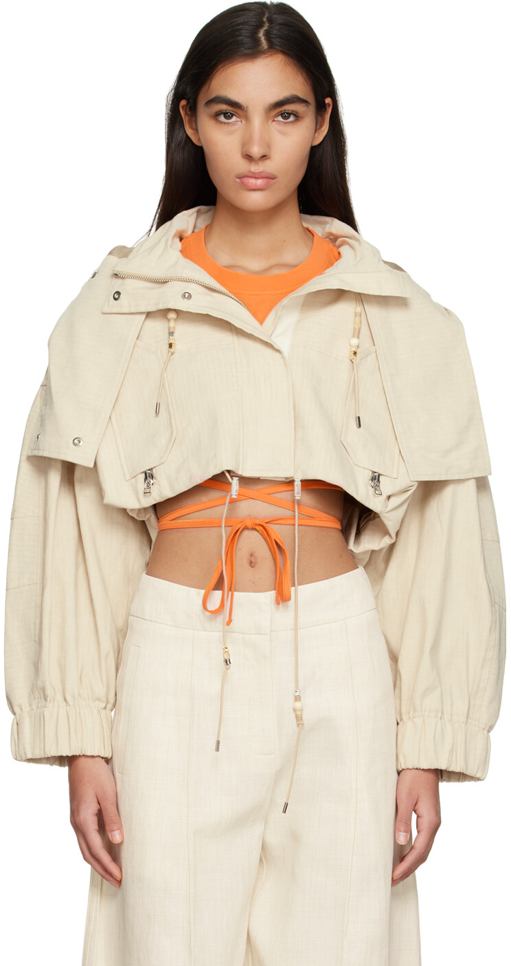

Бежевая куртка Le Raphia 'La Parka Raphia' Jacquemus, Бежевый