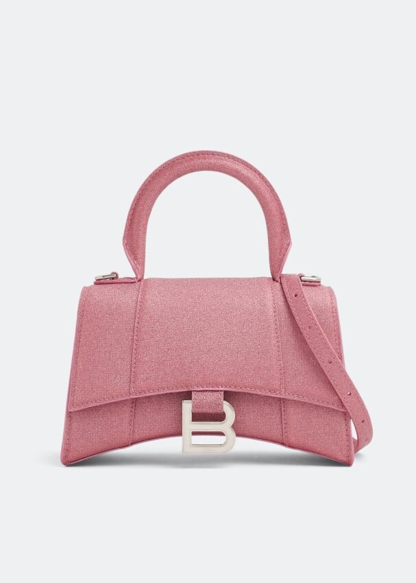 

Сумка BALENCIAGA Hourglass XS top handle bag, розовый