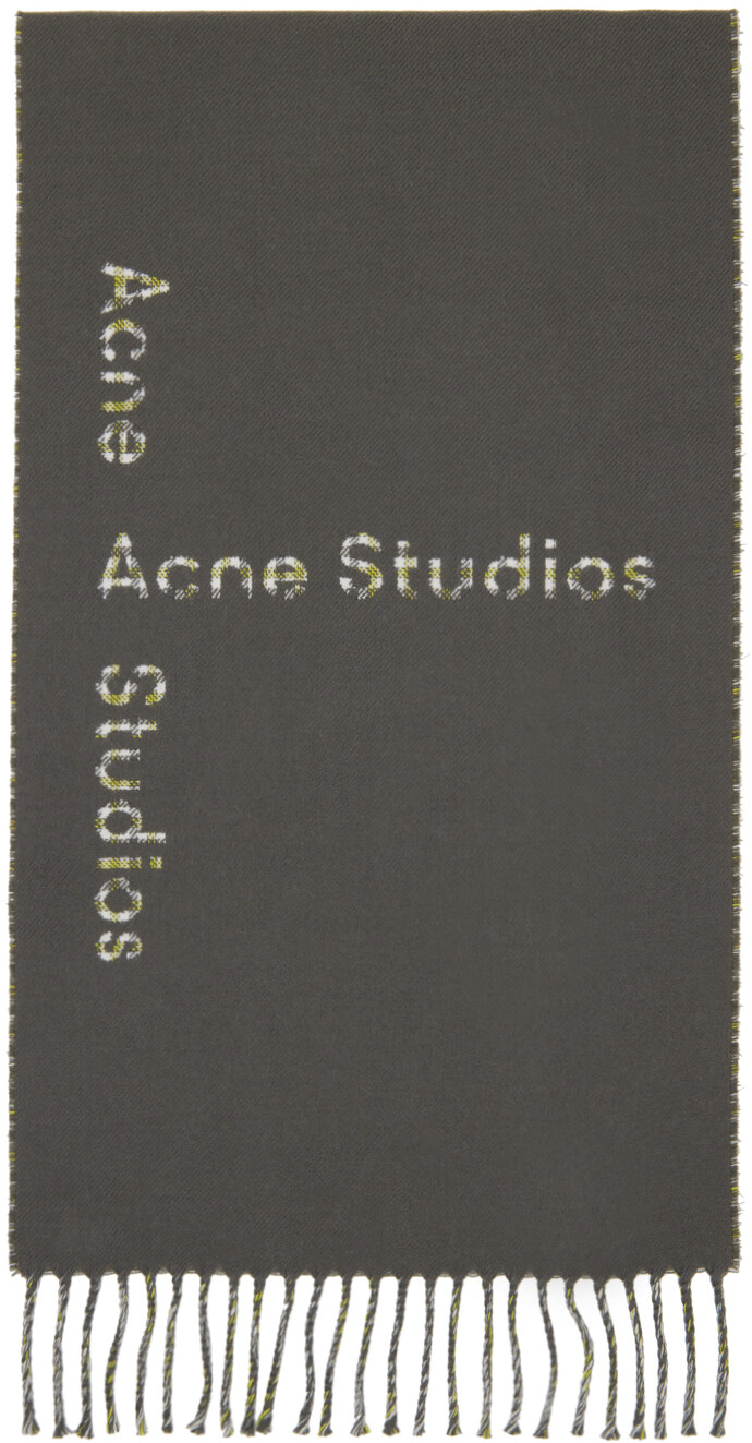 

Серый шарф в клетку Acne Studios