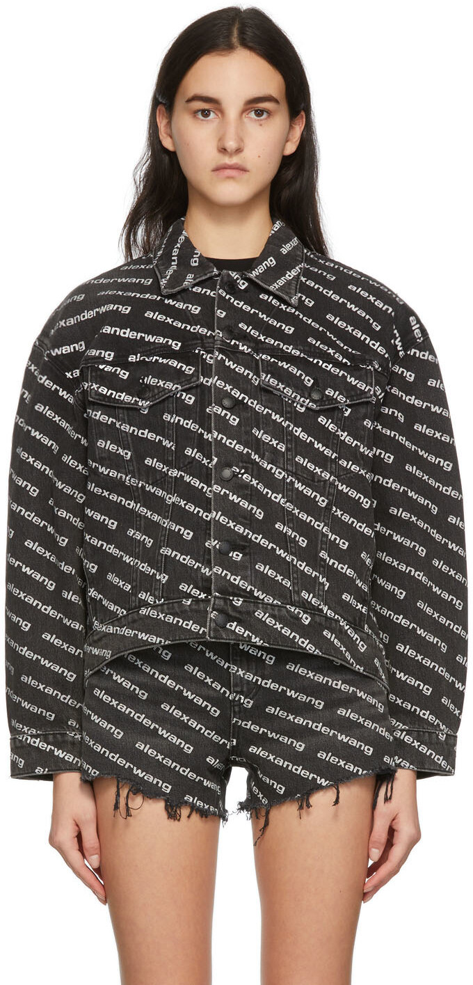 

Черная куртка с отложным воротником Alexander Wang