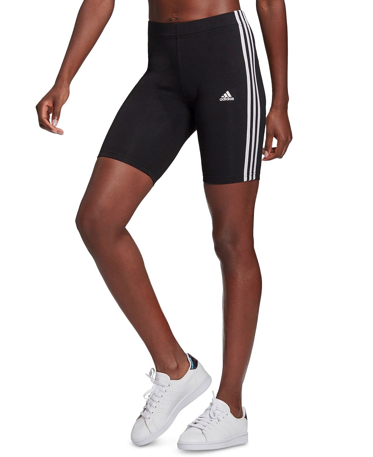 Женские велосипедки с 3 полосками adidas, черный – купить с доставкой из-за рубежа через платформу «CDEK.Shopping»