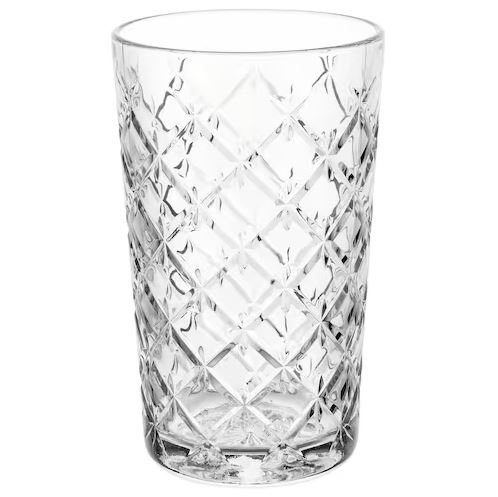 цена Набор стаканов с гравировкой 4 штуки 420 мл Ikea, прозрачный