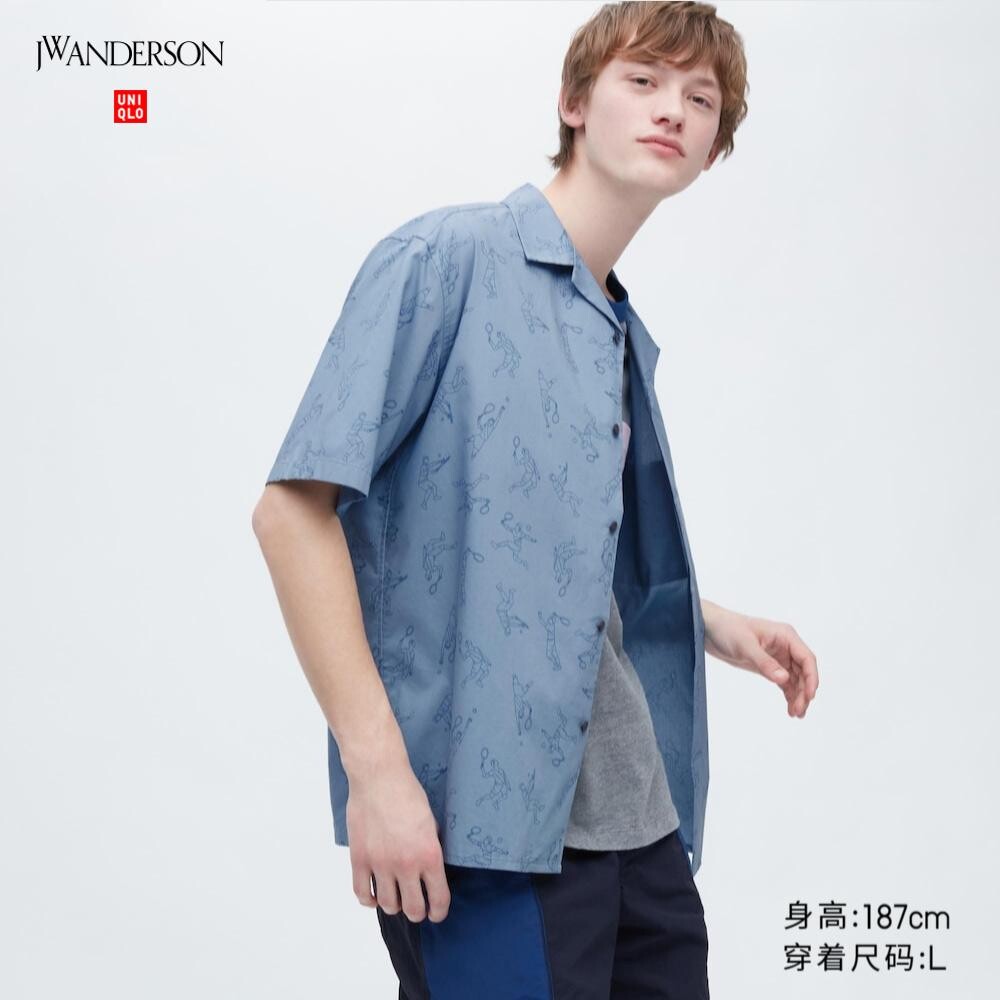 

Рубашка Uniqlo, синий
