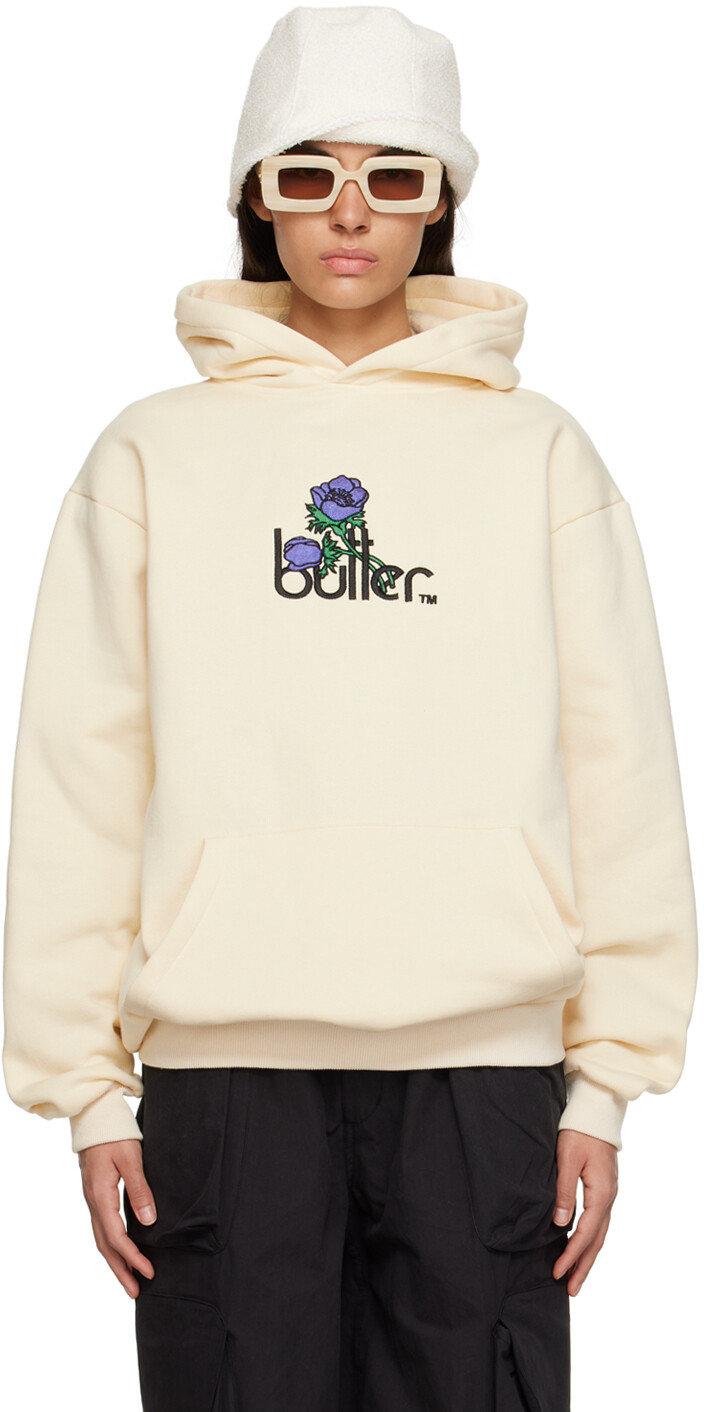 

Бежевый худи с полевыми цветами Butter Goods
