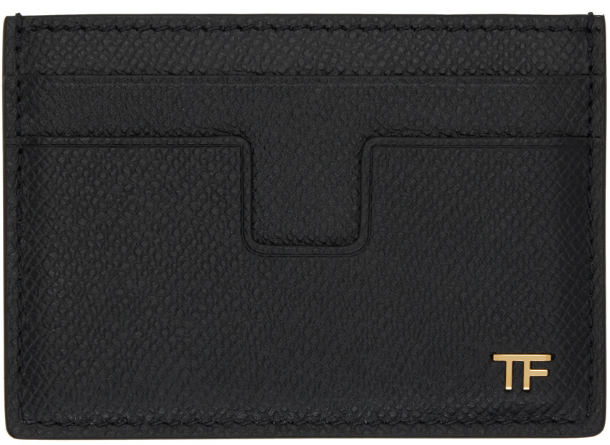 

Черный держатель для карт с зажимом для денег TOM FORD