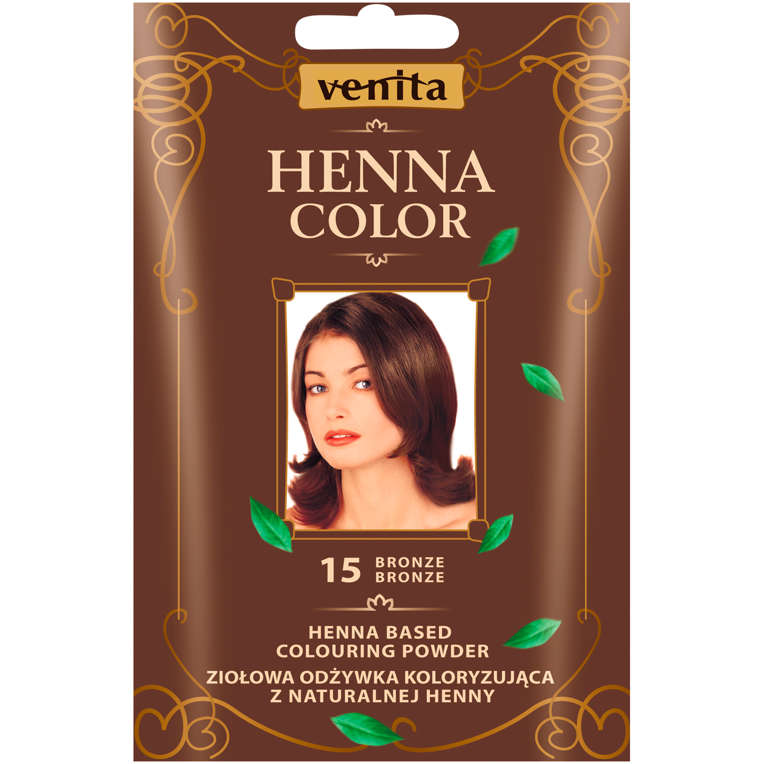 Venita Henna Color травяной кондиционер-краска с хной для волос 15 бронза, 30 г