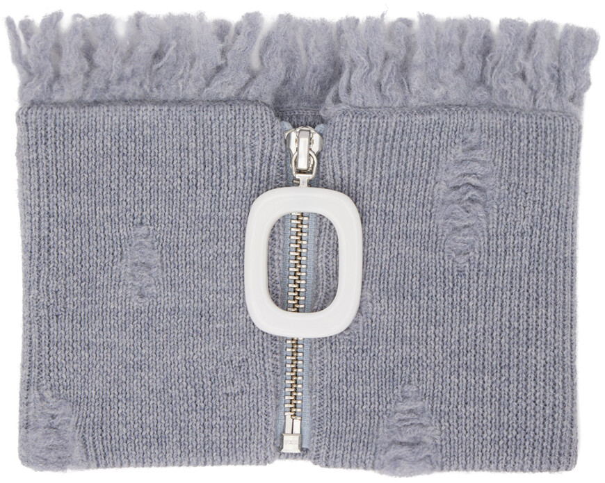 

Серый шейный ободок с бахромой JW Anderson