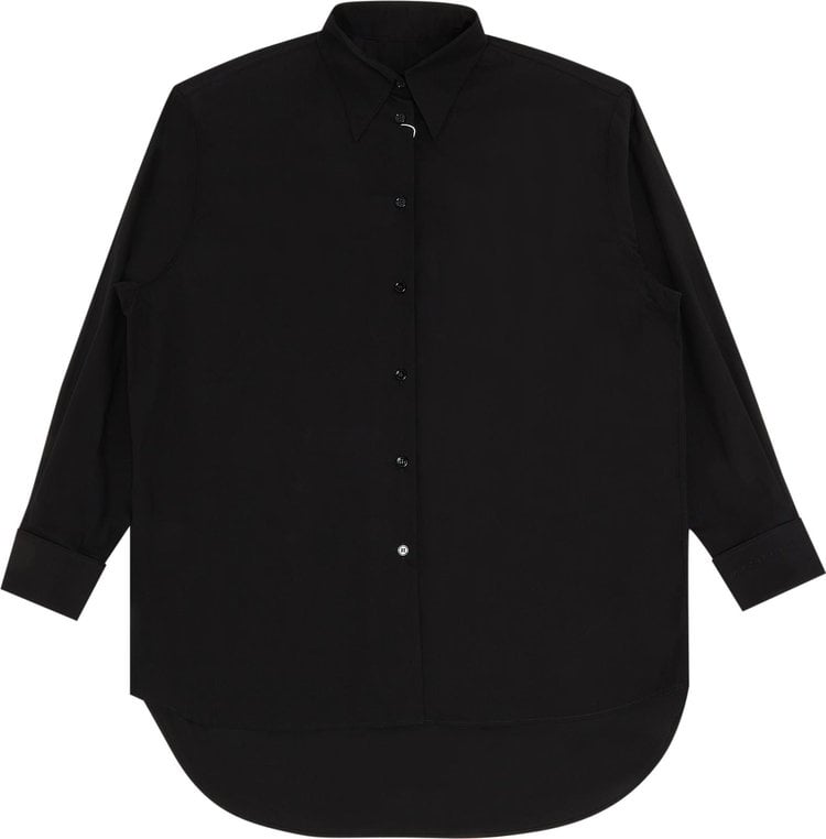 Рубашка MM6 Maison Margiela Button Down Shirt 'Black', черный - фото