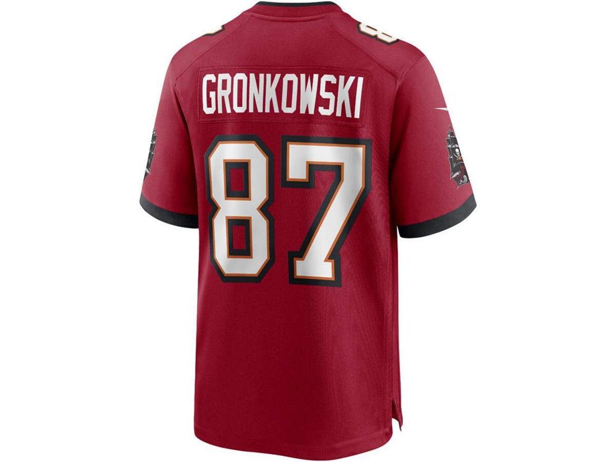 

Мужская игровая майка tampa bay buccaneers rob gronkowski Nike, красный