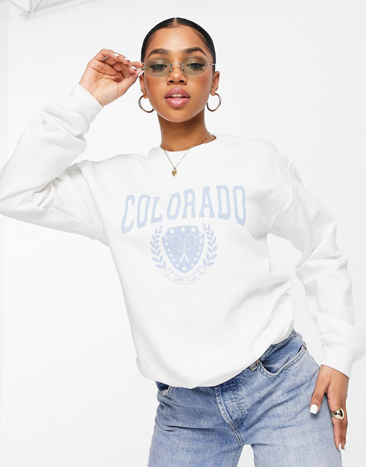 

Белый свитшот Miss Selfridge Colorado