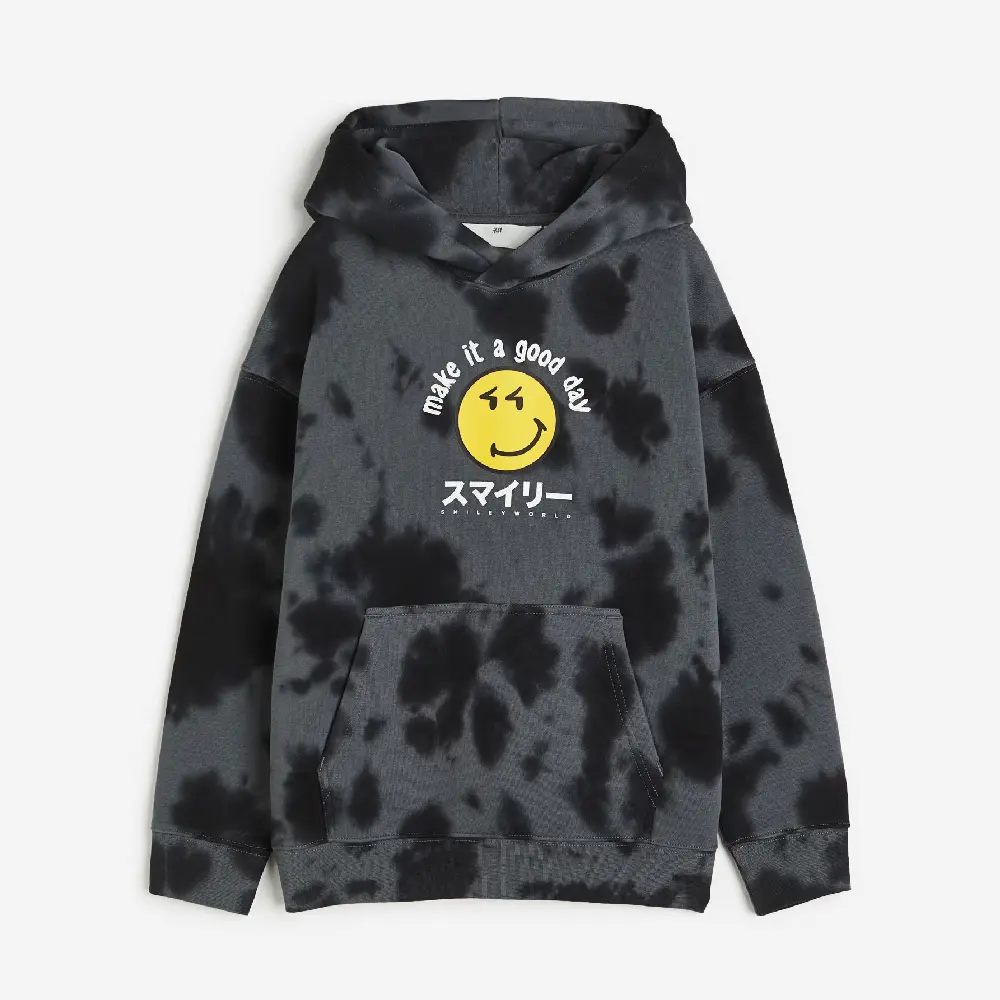 

Толстовка H&M Motif SmileyWorld, темно-серый