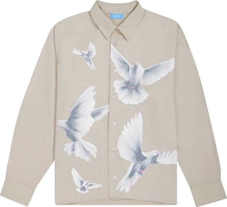 

Рубашка 3.PARADIS Freedom Birds Button Shirt 'Beige', загар