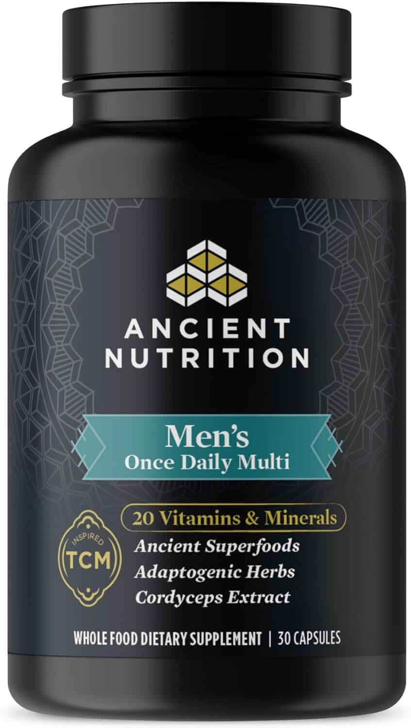 Мультивитамины для мужчин Ancient Nutrition Once Daily Supports Immune System Paleo And Keto Friendly, 30 капсул